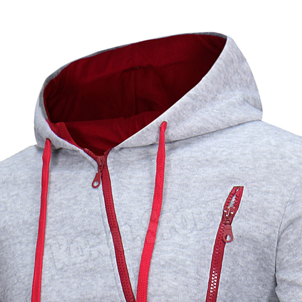 Custom Fashion Casual Stitching Hoodies Cotton / Polyester Hooded Sweater Pullover Sweater Shirt For Men