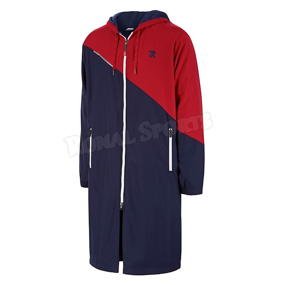 Custom nylon Mens Winter soccer training Jacket Football coat Swim parka Sports parka