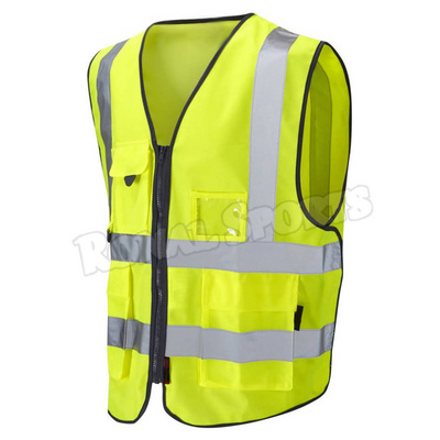 Wholesale High Visibility Safety reflective Vest Fluorescent Yellow Cheap Reflective Vest Running