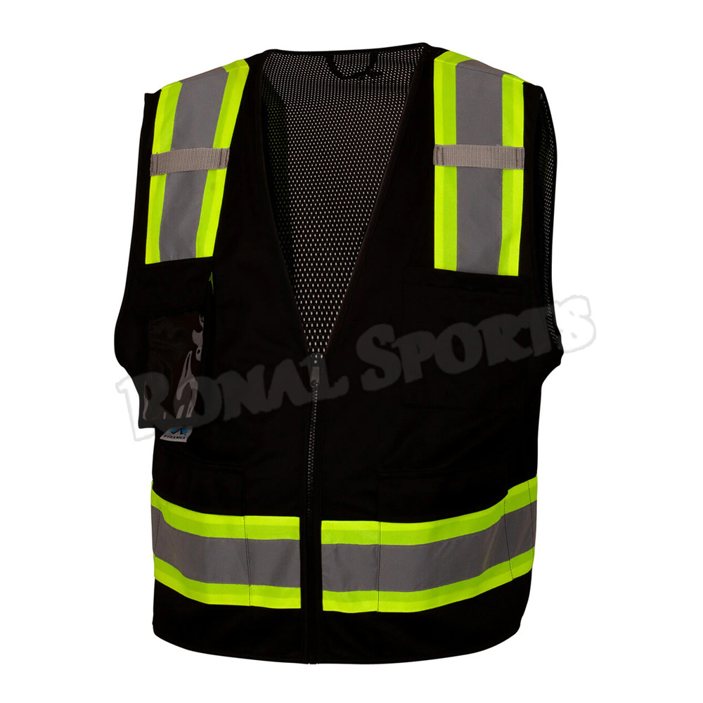 Customized Public Yellow And Orange Reflective Mesh 100% Polyester reflective Vest