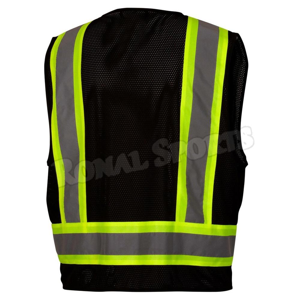 Customized Public Yellow And Orange Reflective Mesh 100% Polyester reflective Vest