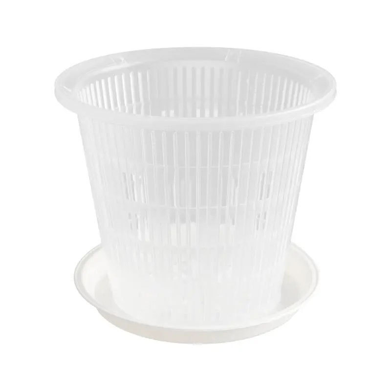 Clear Orchid Pot Set Breathable Slotted Plastic Plant Pot with Drainage Hole Air Planter