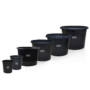 Ronbo Sunrise Hot Sell 1/2/3/5/6/7/10/15 Gallon Durable Black Plastic Nursery Pots