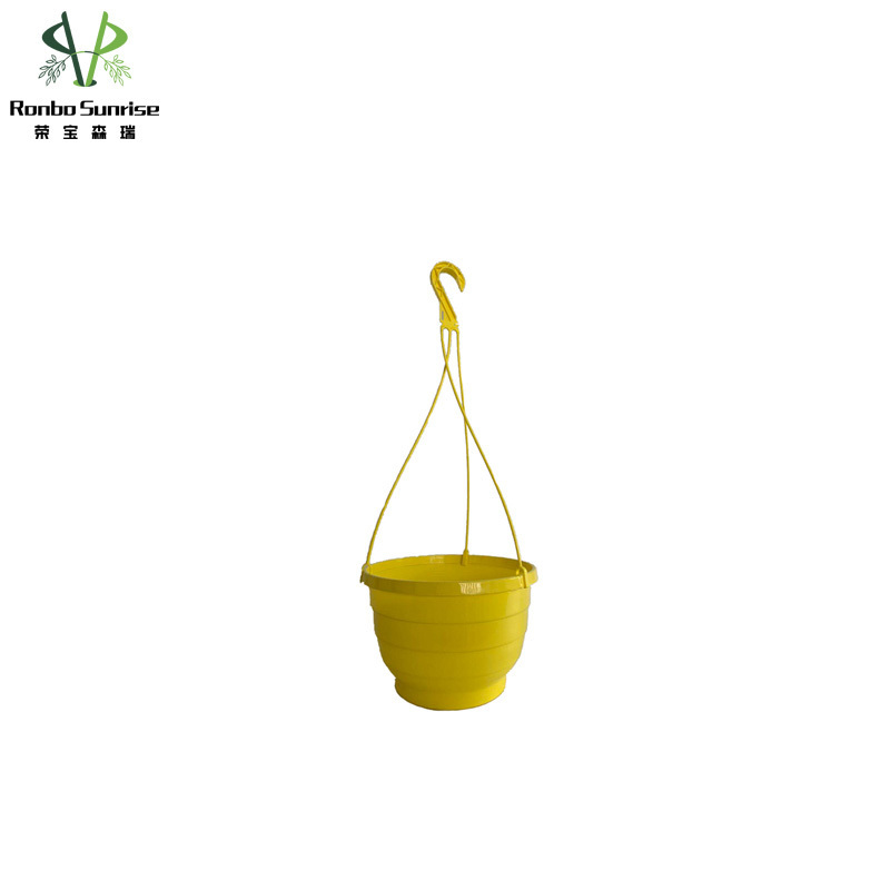 Ronbo Sunrise Wholesale Hot Sell Home Garden Round Durable White Plastic Hanging Basket Pots For Plants