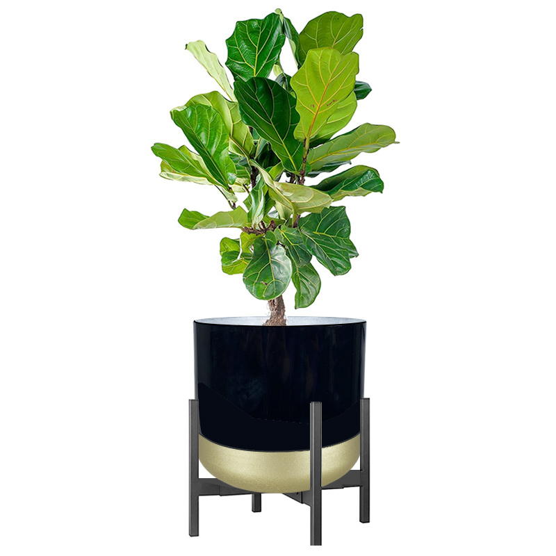 Metal Planter Stand, Mid Century Durable Expandable Plant Holder Indoor Outdoor,