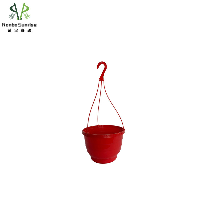 Ronbo Sunrise Wholesale Hot Sell Home Garden Round Durable White Plastic Hanging Basket Pots For Plants