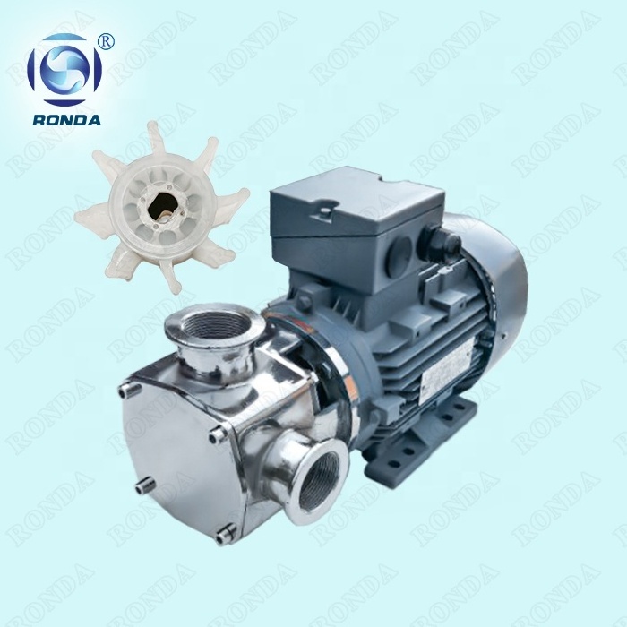 RDX stainless steel sanitary high viscostiy flexible impeller pump for honey, milk, water, chmical, sewage, etc.