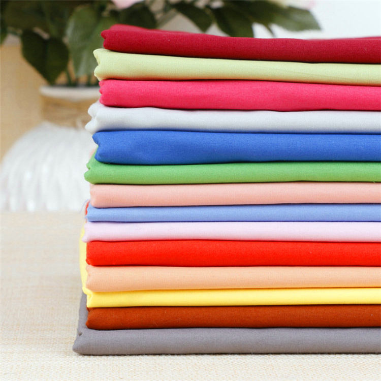 High quality wholesales solid tela algodon 100% cotton twill woven pure organic cotton fabric for clothing