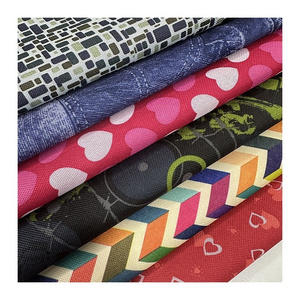 High quality waterproof woven oxford custom print printed polyester fabric pu coated for bag luggage cloth