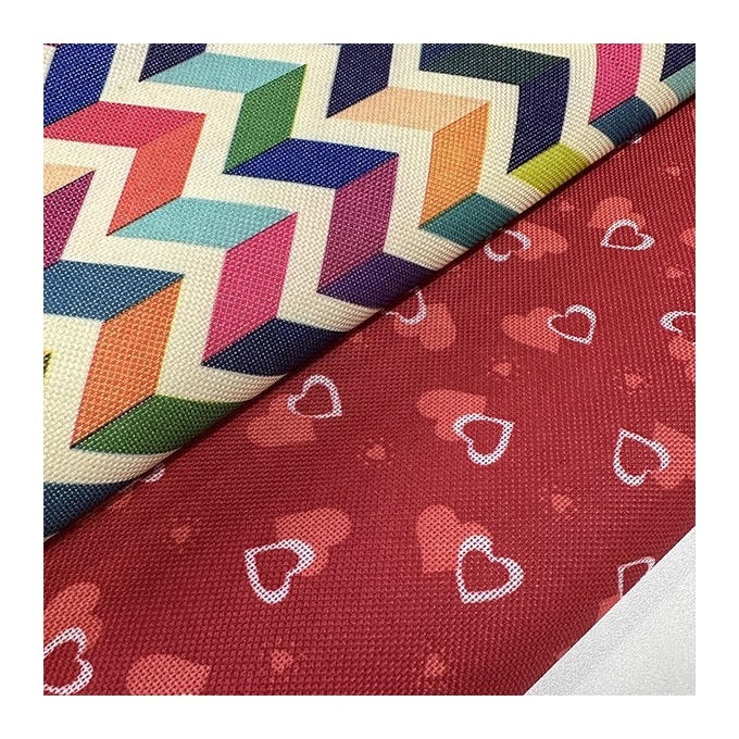 High quality waterproof woven oxford custom print printed polyester fabric pu coated for bag luggage cloth