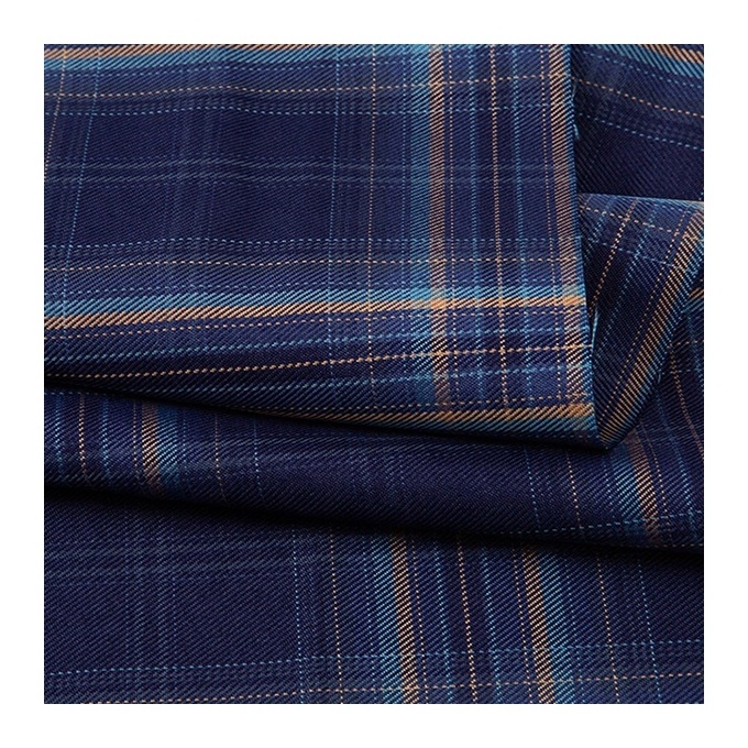 Wholesale Custom plaid tr yarn dyed check fabric for school uniform clothing dress