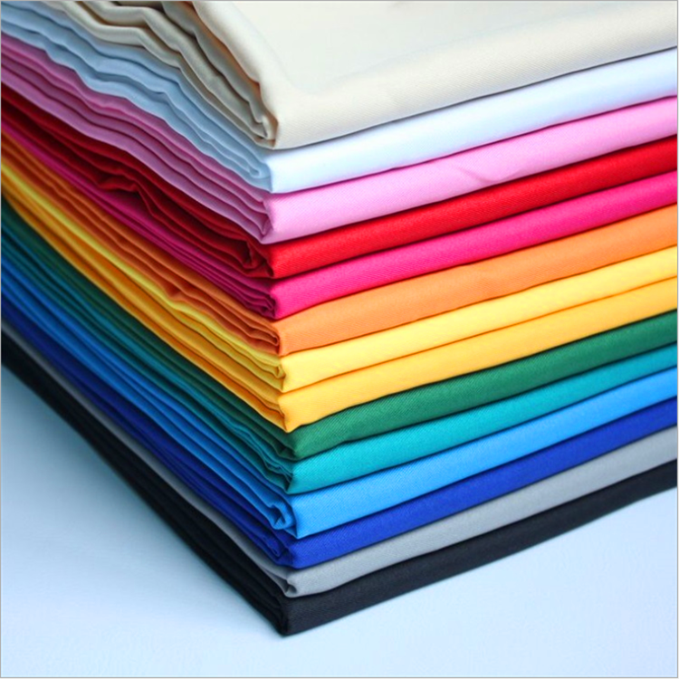 High quality wholesales solid tela algodon 100% cotton twill woven pure organic cotton fabric for clothing