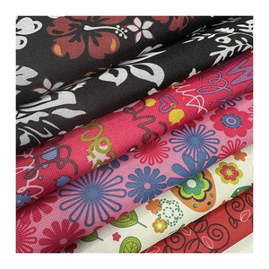 Wholesale floral printing hard PVC waterproof oxford polyester fabric printed bag material