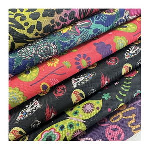 Hot selling polyester PVC printed floral oxford waterproof 100% polyester woven fabric for luggage cloth