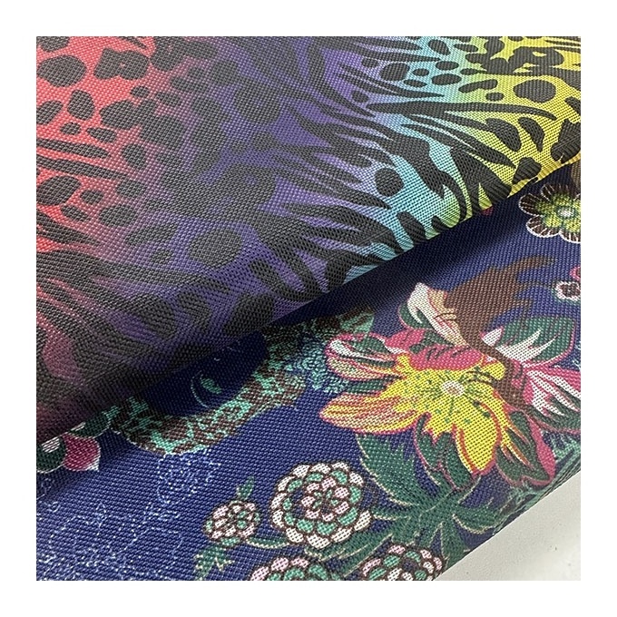 Hot selling polyester PVC printed floral oxford waterproof 100% polyester woven fabric for luggage cloth