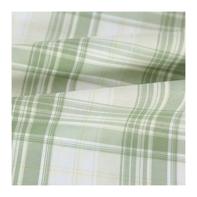 Wholesale Custom plaid tr yarn dyed check fabric for school uniform clothing dress