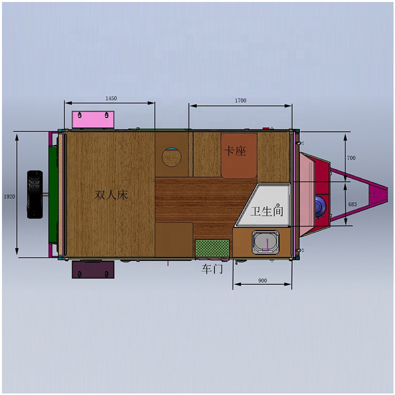 China Rv Factory Direct Sale Power Flow Strong Large Living Space Camper Mini Caravan Travel Trailer