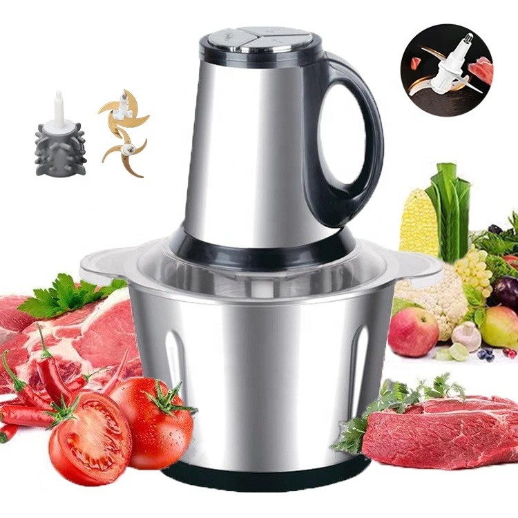 Professional 3L Food Cutter Mixer Electric 3 Speed Food Processor Stainless Steel Meat Chopper for Sale