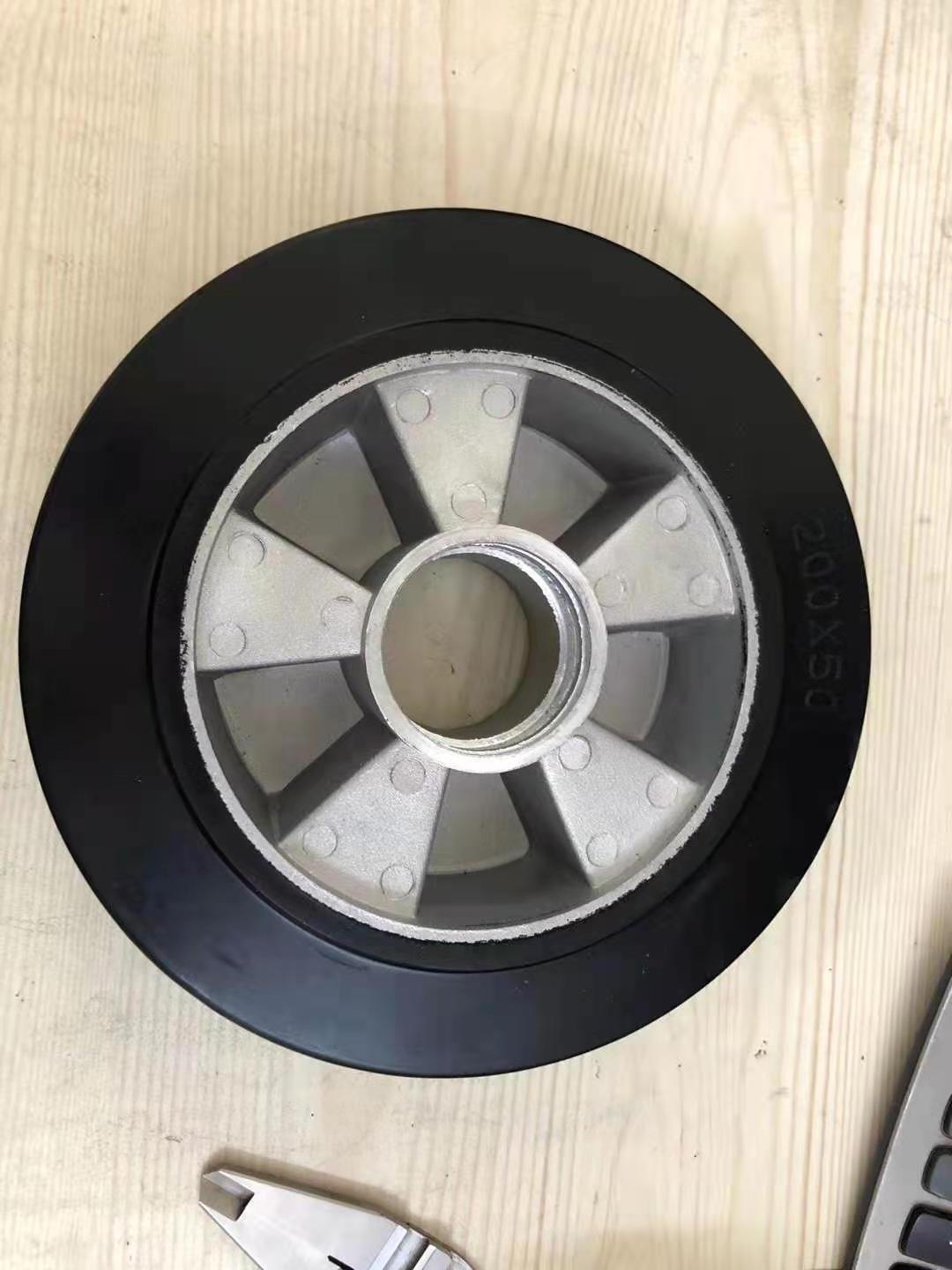 Hand Trucks Replacement Wheels Solid Rubber Heavy Duty Caster Wheel Single Caster 5 Inch CN;ZHE Carton 125mm Black 50mm 202