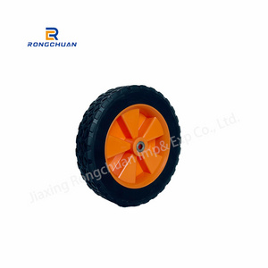 Dual Bearing  Solid Powder Rubber Collapsible Wagon Wheel 7 inch for Outdoor Hand Cart Trolley