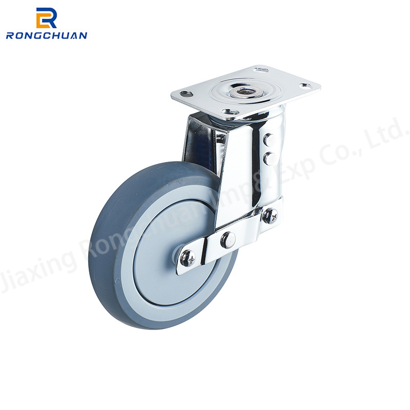 Industrial Heavy Duty Shock Absorbing Casters TPR Wheel Spring Loaded Caster wheels with Shock Absorber