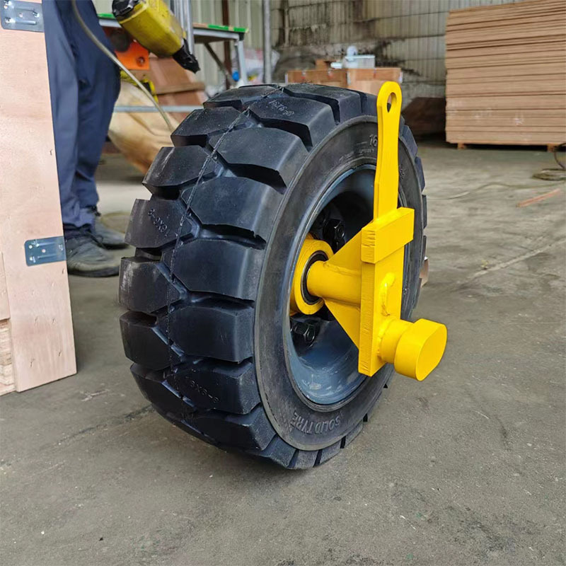 Super Heavy Duty Castor Wheels Solid Rubber Wheel ISO Shipping Container Caster Wheels with 2 Lifts