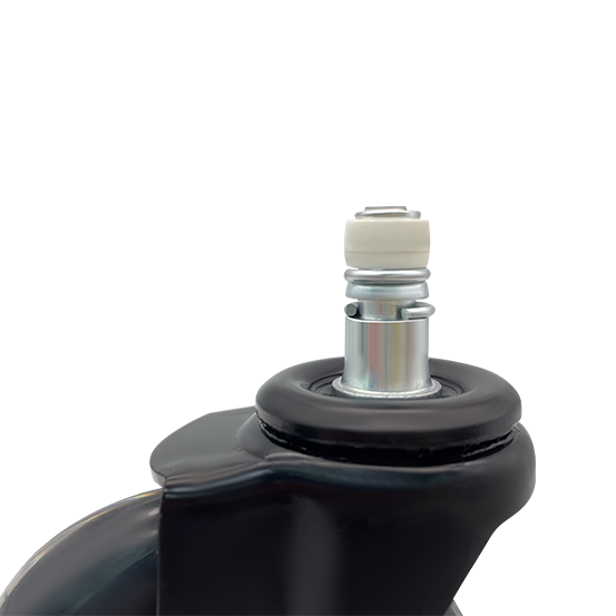 Roller skating style 3 inch office chair stem caster transparent PU polyurethane plunger chair casters wheels