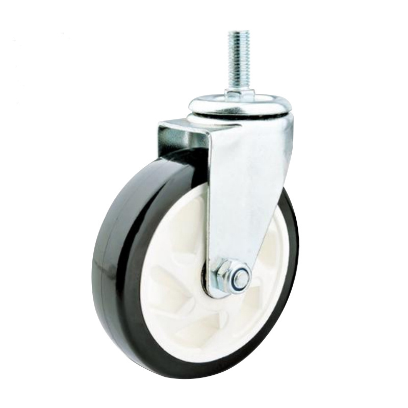 Medium Duty Industrial Caster Wheels Threaded Stem Rotate Casters 2.5/3/4/5 Inch PVC Caster Wheels with Dual Locking