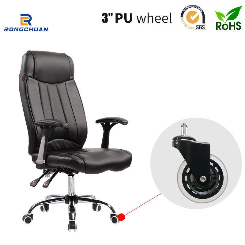 Office Chair Wheels Replacement Set Protect Hardwood Floors Heavy Duty Roller Blade Desk Chair Casters 3 Inch Rubber Caster