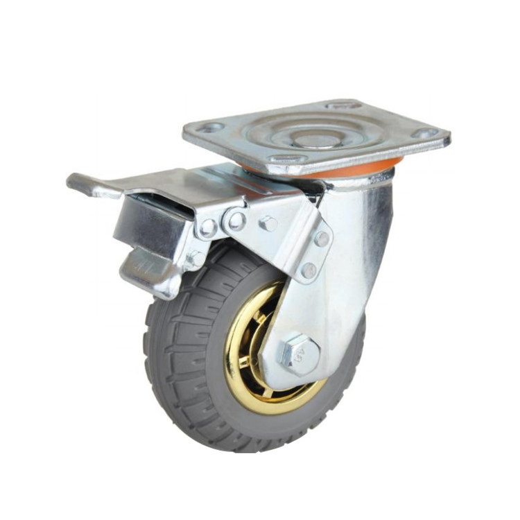 Heavy Duty Caters Wheels Rubber Wheel Swivel Caster 4/5/6/8 Inch Caster Wheel for Industrial Cart Trolley