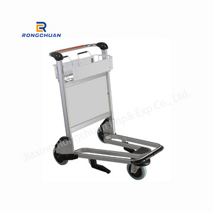 Passenger Baggage Airport 3 Wheels Trolley Airport Luggage Trolley Hand Carts Aluminium luggage Trolley With Brake