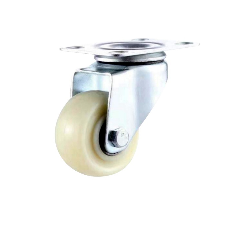 High Quality 2.5/3/4/5 inch Wholesale Custom Cheap medium duty SWIVEL double bearing white nylon/pp furniture caster wheel