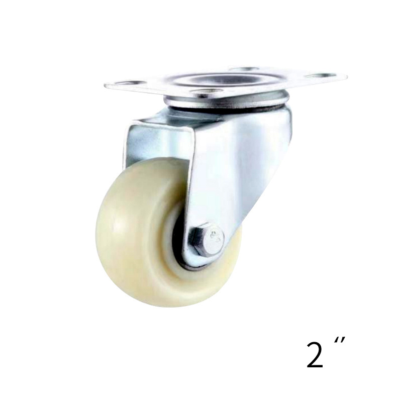 High Quality 2.5/3/4/5 inch Wholesale Custom Cheap medium duty SWIVEL double bearing white nylon/pp furniture caster wheel