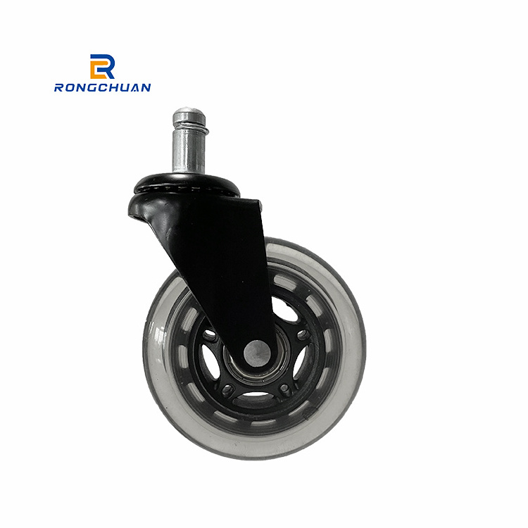 Office Chair Wheel Replacement Rubber Chair Casters for Hardwood Floors and Carpets