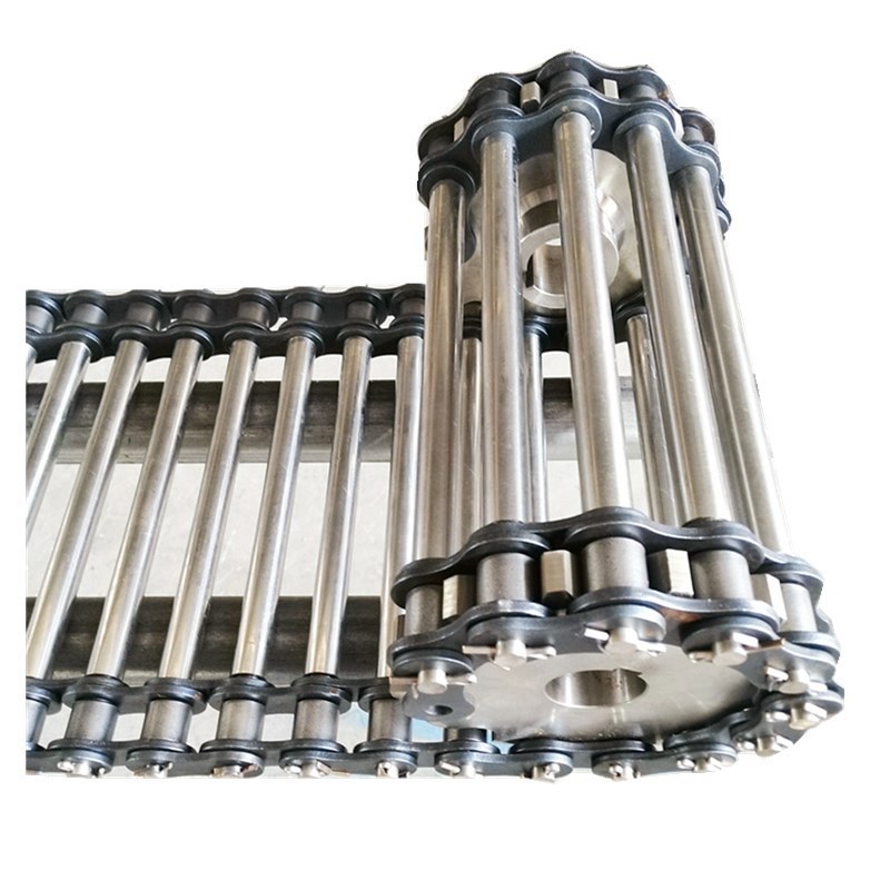 Custom made support shaft chain rod conveyor belt stainless steel piercing rod chain mesh belt