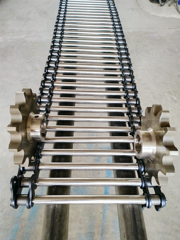 Custom made support shaft chain rod conveyor belt stainless steel piercing rod chain mesh belt