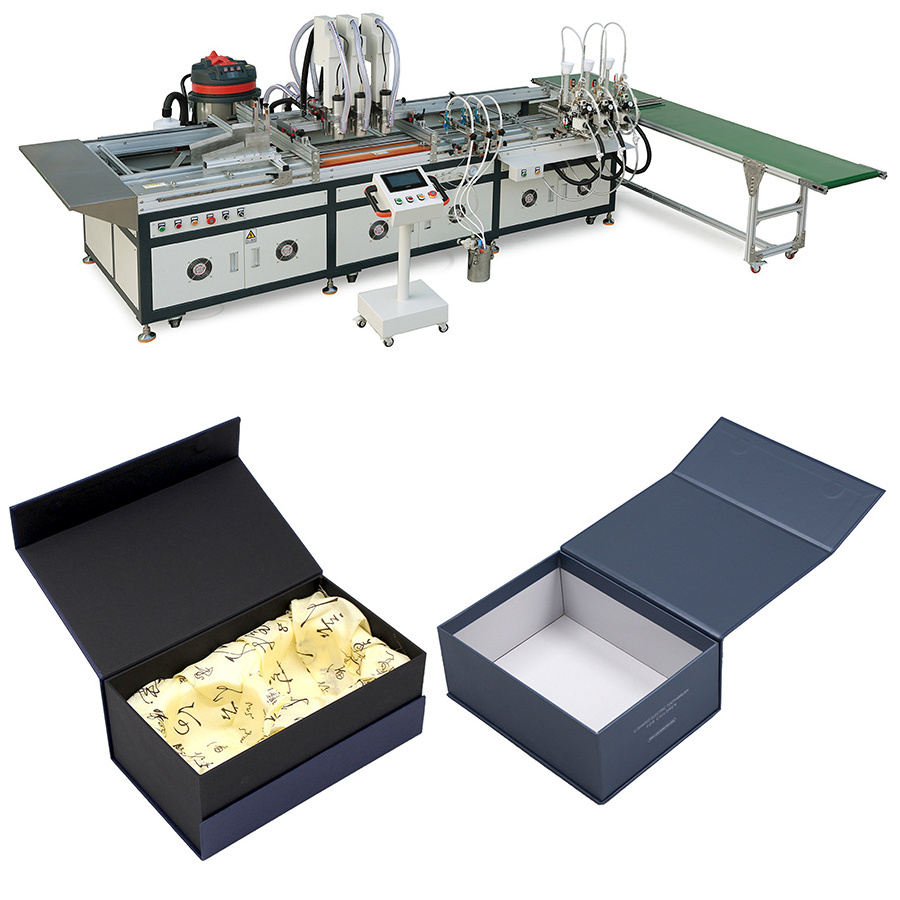 Automatic Gift Box Drilling And Magnet Pasting Machine For Premium Book Style Box Making