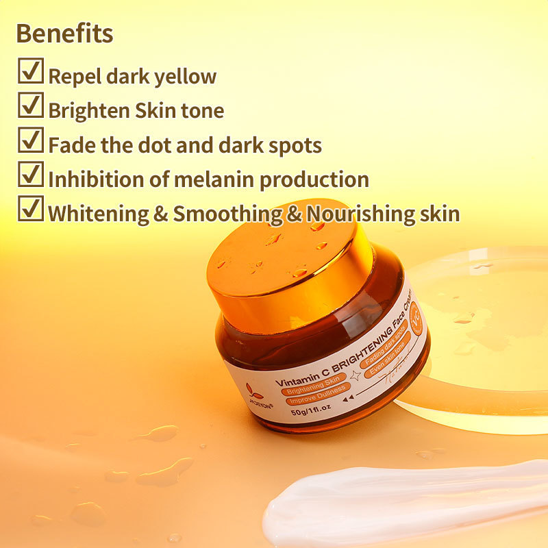 Organic Private Label Facial Moisturizer Whittening Firming Best Face Cream For Fair Skin Vintamin C Brightening Cream For Face