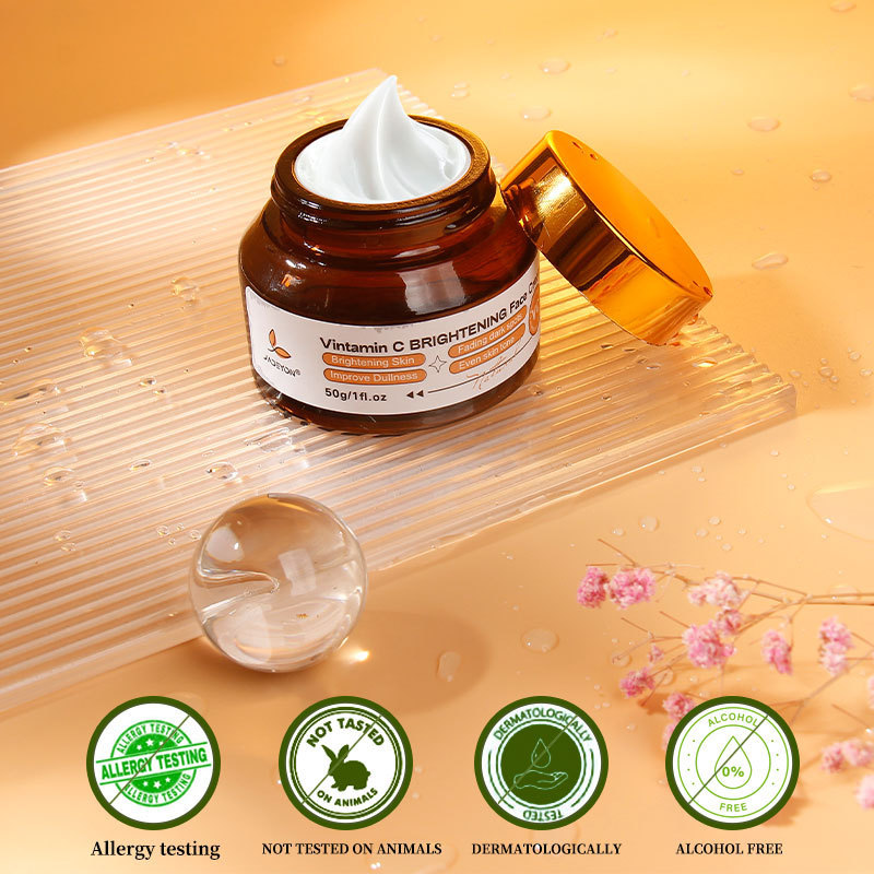 Private Label Organic Facial Moisturizer Whittening Firming Best Face Cream For Fair Skin Vintamin C Brightening Cream For Face