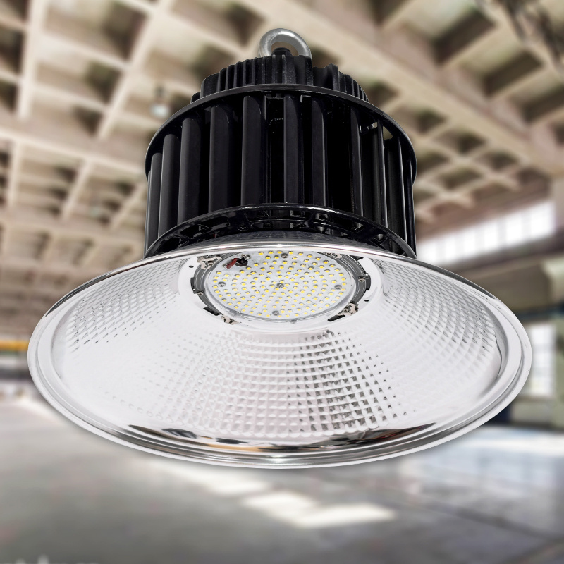 High Bay LED Shop Lights 100W UFO High Bay Light Fixture with Hanging Hook Safe Rope for Factory Warehouse Garage Commercial Are