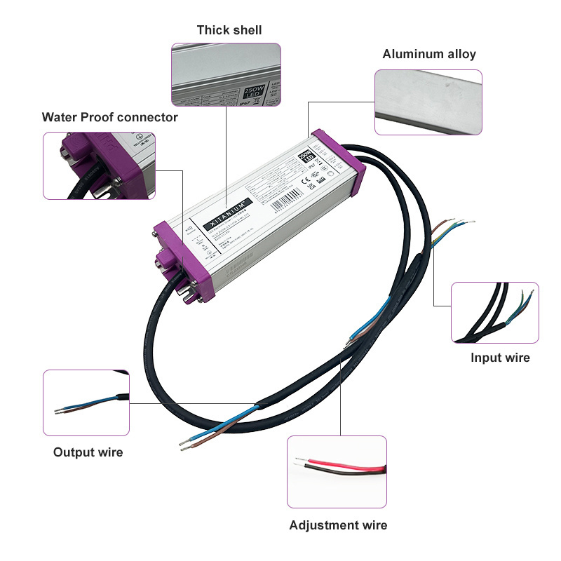 High Quality Ultra Slim Ac100-277v Led Power Supply 65w 100w 150w 200w 250w Flood Lighting Module Led Driver