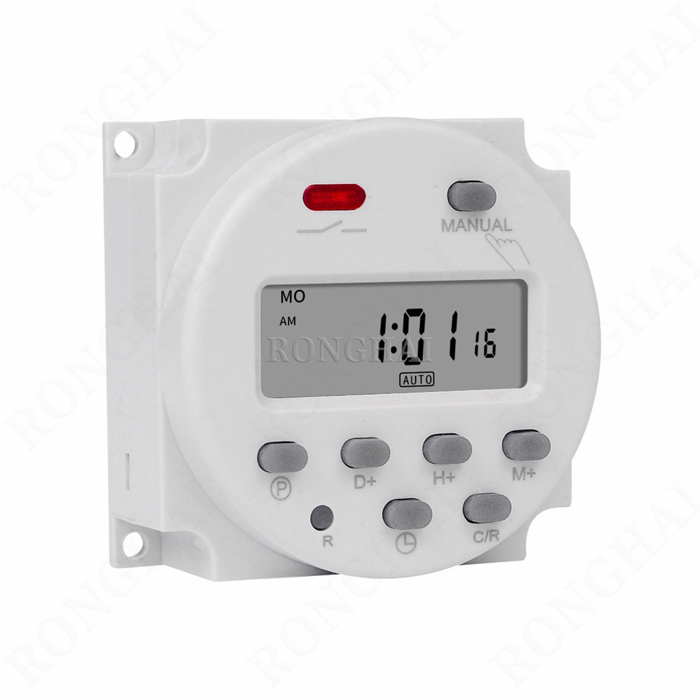 DC 12V 24V AC 110V 240V 16A Digital LCD Power Time Switch Programmable Time Relay Street Lamp Timer Alarm Clock Switch CN101A