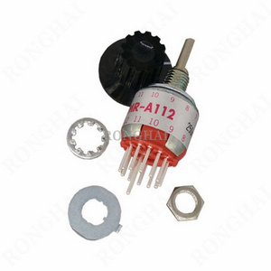 MR-A112 Knob Rotary Switch Handwheel Gear 12 Speed Adjustable 2-12pos Axis Selection Rotary Switch MRA112