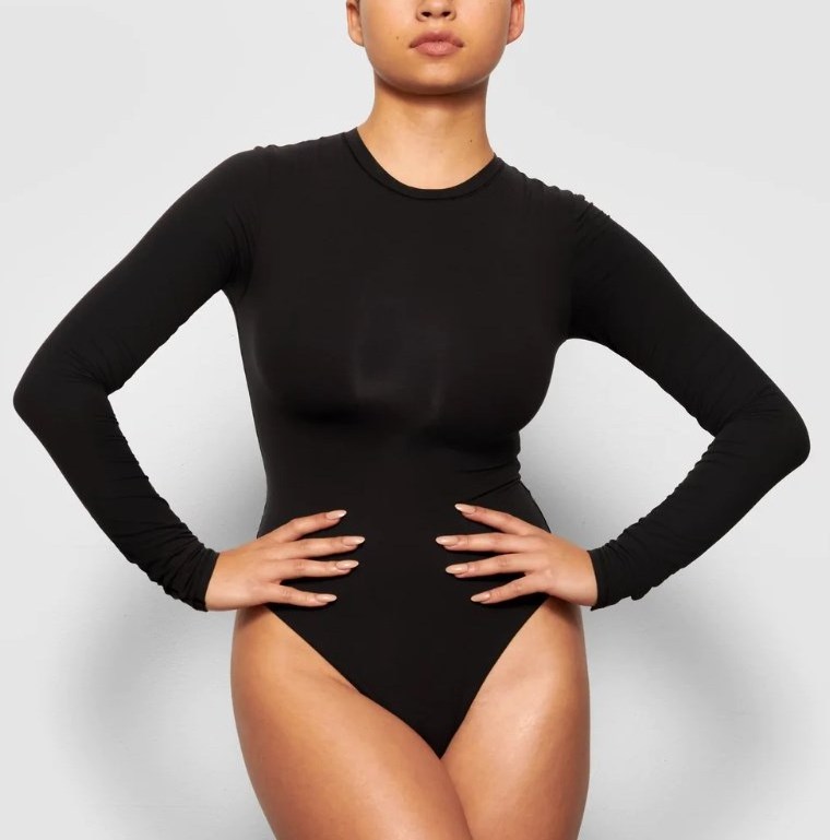 Custom Logo Body Suit Solid Blank High Quality Slimming Sexy Soft One Piece Long Sleeve Crew Neck Bodysuit For Women