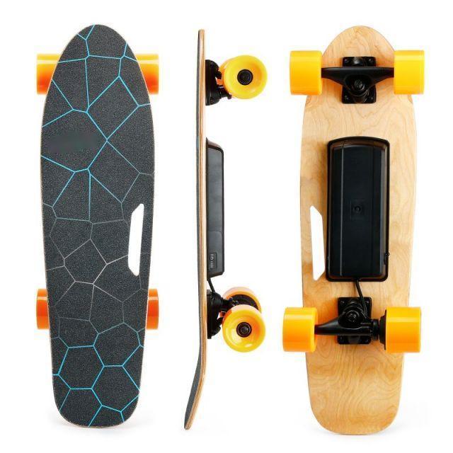 Free Shipping in US Warehouse Small 350W Max 10 MPH Electric Skateboard with 7 Layers Maple Remote Control Electronic Smart Type