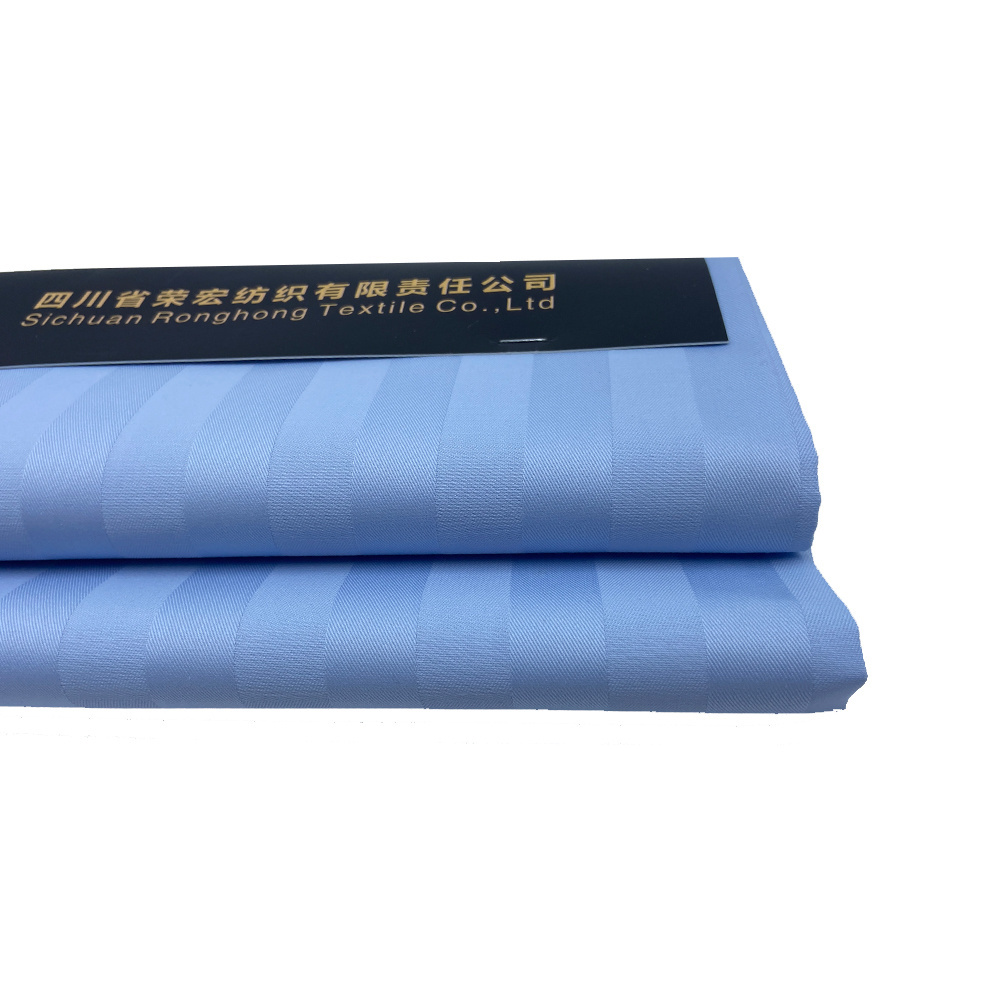 OEM ODM Chlorine Bleach Resistance Doctor Uniform Medical Fabric 160GSM Stain Strip Scrubs Fabric for Medical Uniform