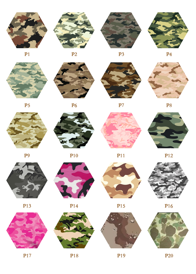 OEM ODM 65 Polyester 35 Cotton Blend Camouflage Fabric Waterproof 245GSM Camouflage Fabric Grey