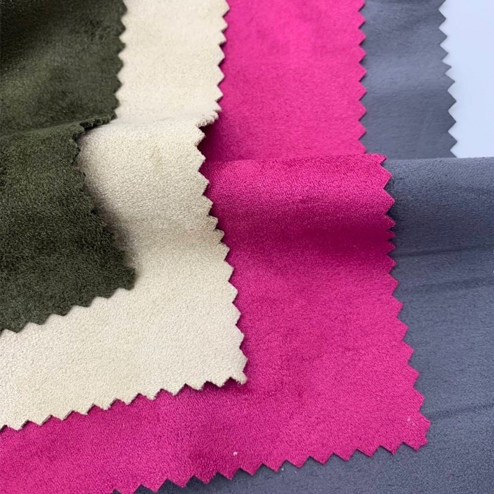 OEM ODM Ronghong Wholesale Home Textile Fabric Curtain 410GSM 100% Polyester Suede Fabric for Garment