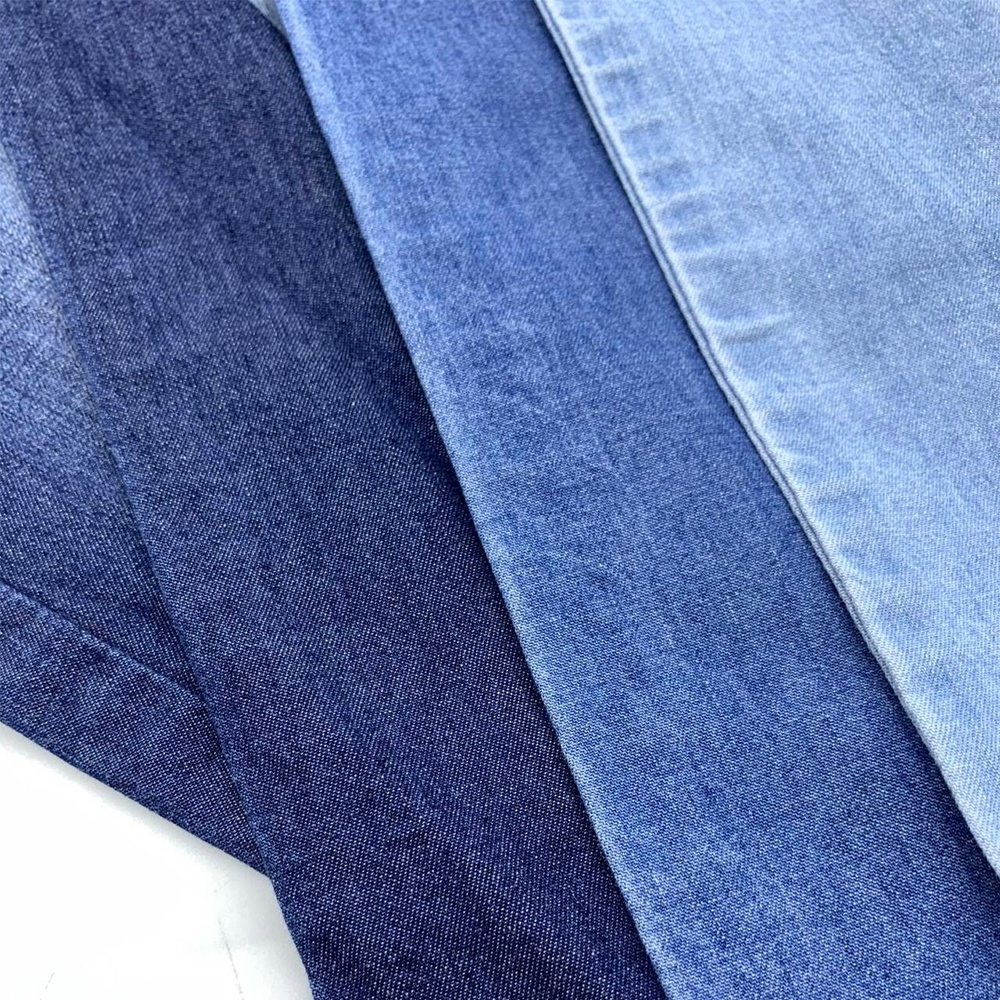 OEM ODM Ronghong 100 Cotton Denim Fabric Stock Lot 4.5OZ Twill Dyed Woven Denim Fabric for Jeans