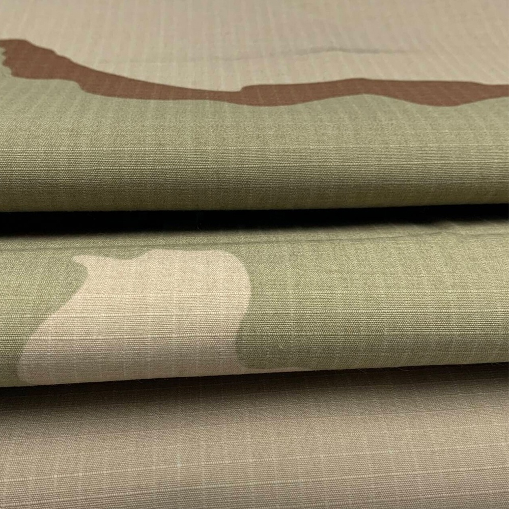 OEM Water Repellent 65 Polyester 35 Cotton Ripstop Fabric 240GSM Desert Digital Camouflage Peach Finished Fabric for Uniforms